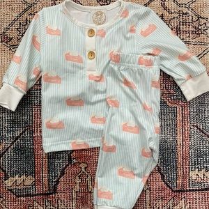 Little Bear Smocks pumpkin pie pajamas